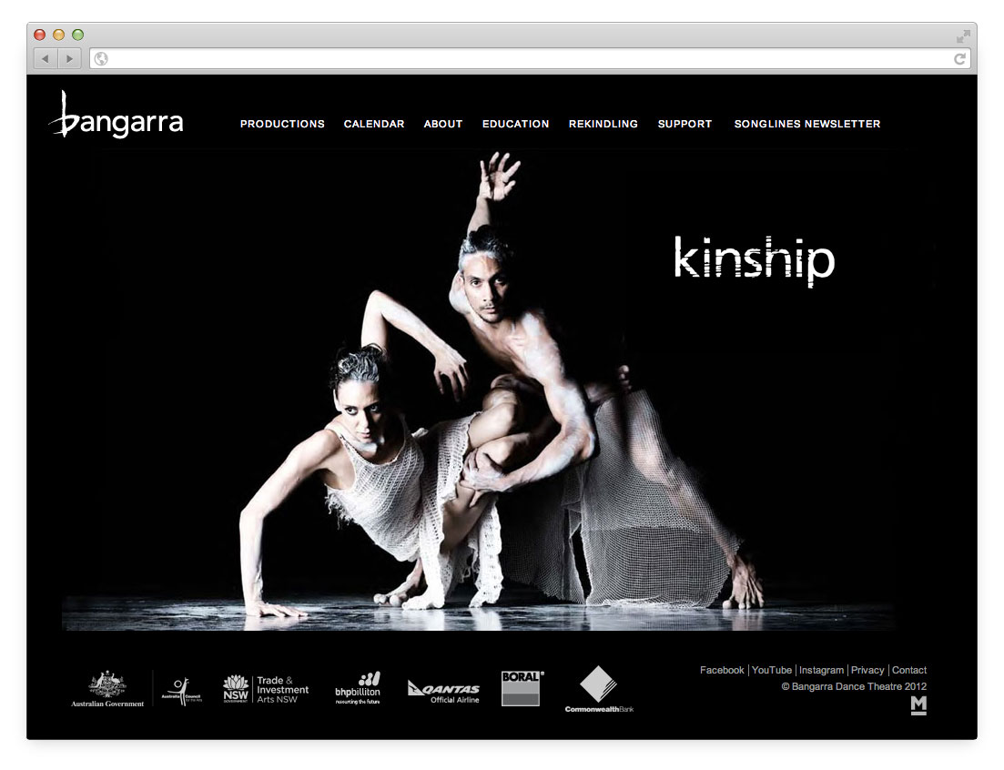 Bangarra Website: